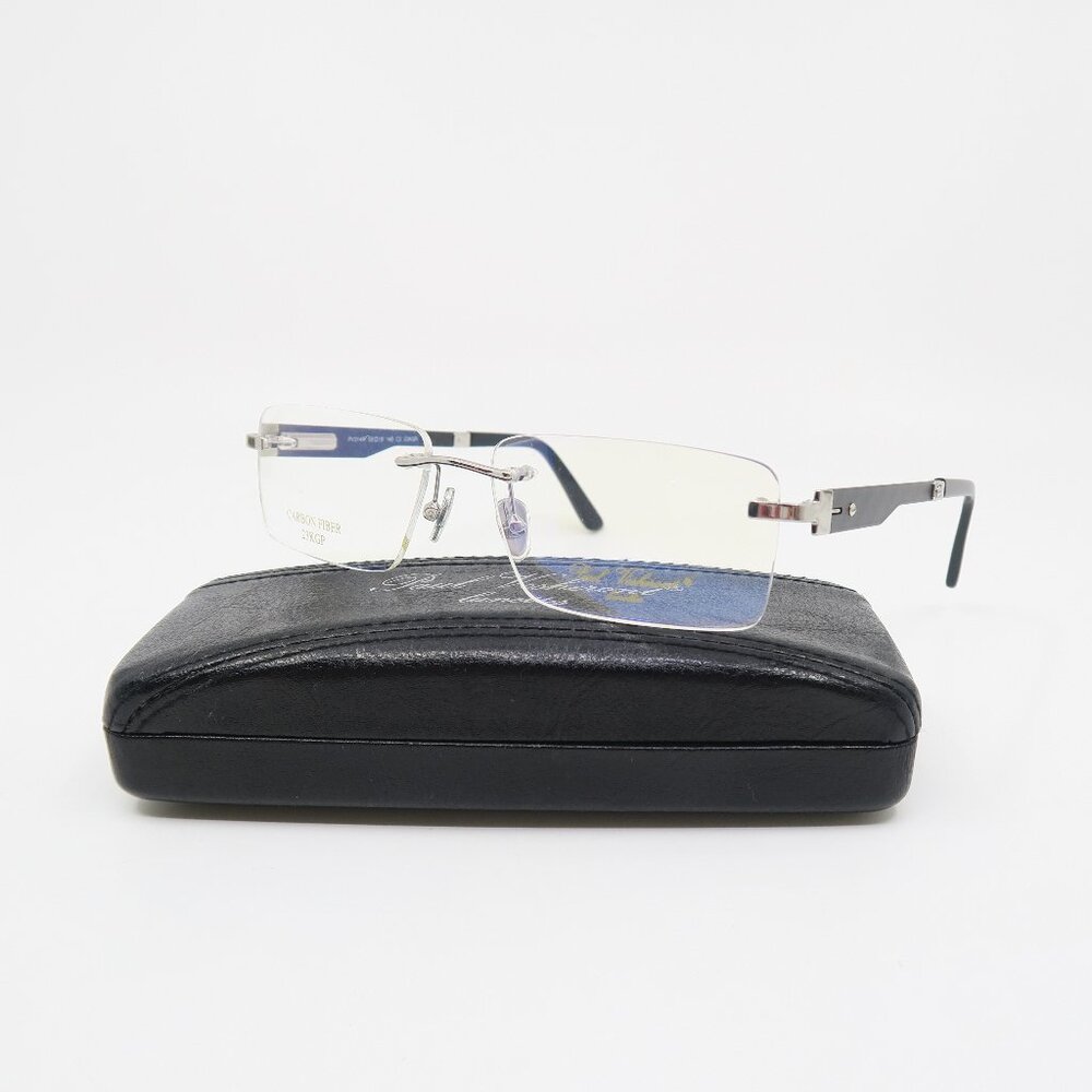 Paul Vosheront PV314R C2 23K Gold Plated & Carbon Fiber, Rimless New Eyeglasses.
